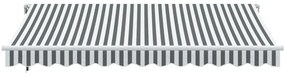 Toldo retrátil automático 350x250 cm antracite e branco