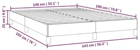 Estrutura de cama 140x190 cm couro artificial cinzento