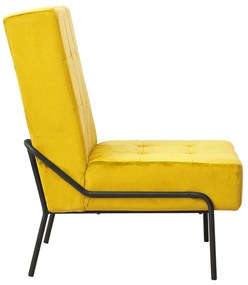 Cadeira de descanso 65x79x87 cm veludo amarelo mostarda