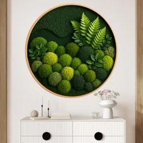 Autocolante musgo com feto - efeito 3D