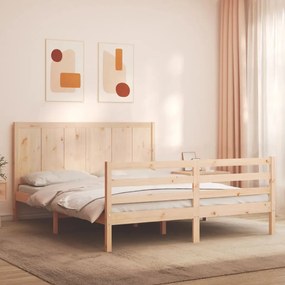 Estrutura de cama King Size com cabeceira madeira maciça