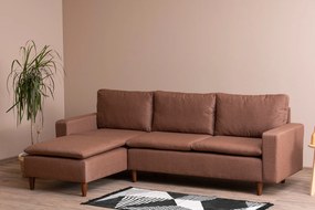 Sofá de Canto Lungo – Castanho Claro – 255 cm