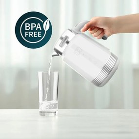 Jarro elétrico de água branca ThermoSense 600 Touch com capacidade de 1,7 litros, sem Bpa e 2200 W