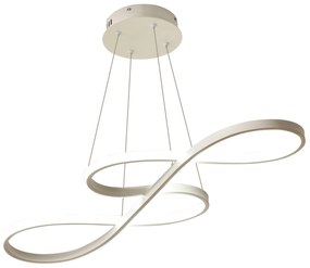 HOMCOM Candeeiro Suspenso de LED Moderno 70W Candeeiro de Teto com Altura Ajustável e Luz de 3 Cores 3000-6500K para Sala de Jantar Sala de Estar
