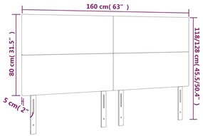 Cabeceira cama 4 pcs couro artificial 80x5x78/88 cm cappuccino