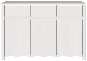 Sideboard vidaXL "DRAMMEN" Branco 114x43x75,5 cm Madeira Sólida Pinus
