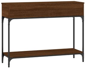Mesa consola 100x30,5x75 cm derivados madeira carvalho castanho