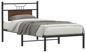 Estrutura cama s/ colchão derivados madeira carvalho castanho