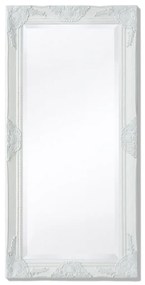 243679 vidaXL Espelho de parede, estilo barroco, 100x50 cm, branco