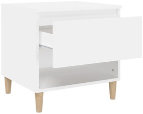 Mesas de cabeceira 2 pcs 50x46x50cm derivados de madeira branco