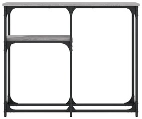 Mesa consola 90x22,5x75 cm derivados de madeira cinzento sonoma