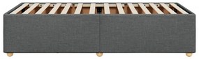 Estrutura de cama sem colchão 80x200 cm tecido cinzento-escuro