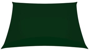 Para-sol vela tecido oxford quadrangular 3,6x3,6 m verde-escuro