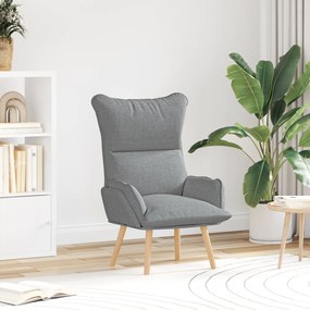 Cadeira Relaxante vidaXL em Tecido Cinzento Claro