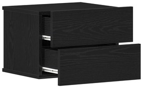 Cabeceira de Cama vidaXL Preta de Carvalho 40x30x30 cm em Madeira Comp