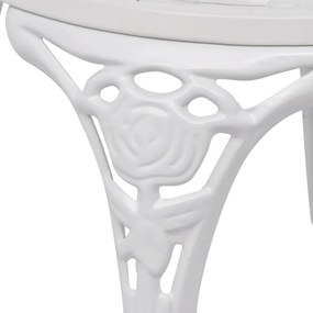 3 pcs conjunto bistrô alumínio fundido branco