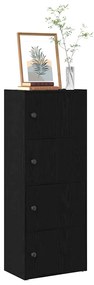 Estante 40x24x102 cm derivados de madeira carvalho preto