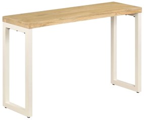 vidaXL Mesa consola 120x35x76 cm madeira de mangueira maciça e aço
