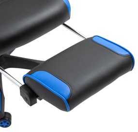 Cadeira de escritorio gaming ergonômica Altura ajustável Encosto ajustável Azul