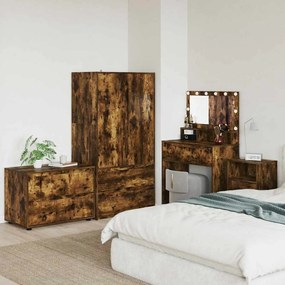 vidaXL Armário de arrumação Carvalho Defumado 80 x 48 x 57 cm
