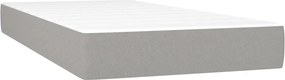 347674 vidaXL Colchão de molas ensacadas firmeza média 80x200x20 cm tecido cinza-claro