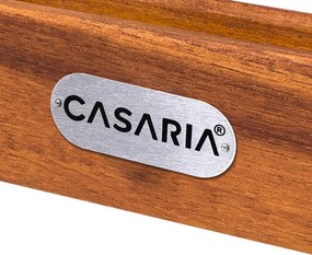 Mesa de jardim em madeira de acácia 70x70x73cm dobrável Castanha
