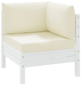 Almofadões p/ paletes 3 pcs tecido oxford branco nata