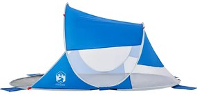 Tenda de praia pop-up impermeável azul ciano