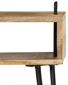 Mesa de cabeceira madeira de mangueira maciça 40x34x47 cm