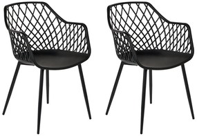 Conjunto de 2 cadeiras de jantar pretas NASHUA II Beliani