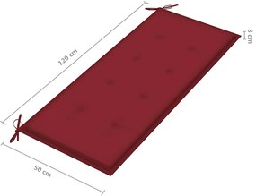 Banco de jardim 2 lugares c/ almofadão 120 cm eucalipto maciço