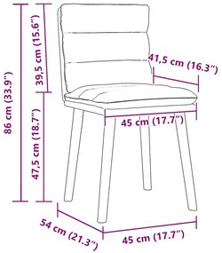 Cadeiras de jantar 6 pcs linho