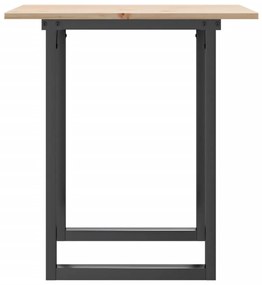 Mesa de jantar estrutura em O 60x60x75 cm pinho e aço