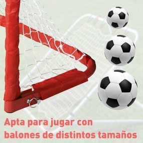 Conjunto de 2 balizas de futebol dobráveis com rede Tetrolon para a pr