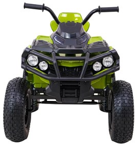 Moto 4 elétrica para crianças 12V ATV AIR, Rodas de AR, assento couro ecológico Verde