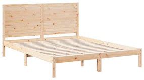 Cama extra longa sem colchão 140x210 cm madeira maciça
