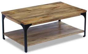 Mesa de centro, madeira de mangueira 100x60x38 cm
