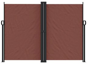 Toldo lateral retrátil 180x1200 cm castanho