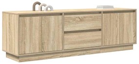 Móvel de TV com luzes LED 160,5x41x50 cm carvalho sonoma