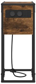 Mesa-de-cabeceira Carvalho fumado 41.5 x 26 x 60.5 cm