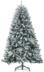 HOMCOM Árvore de Natal Artificial Nevado 180 cm com 796 Ramos e Suporte de Metal Árvore Natalina Nevado para Interior Verde | Aosom Portugal