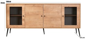 Console Levander – Oak Black – 180 x 81 x 35 cm