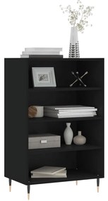 Armário alto 57x35x90 cm derivados de madeira preto