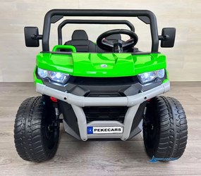 Carro elétrico para crianças Todo terreno Pick-up Racing 24V 2.4G, Rodas Borracha, Assento Couro sintético Verde