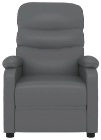 Poltrona de massagens elétrica couro artificial cinzento