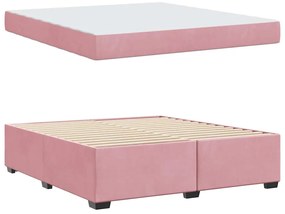 Estrutura da Cama Outros Rosa 180 x 200 cm Veludo