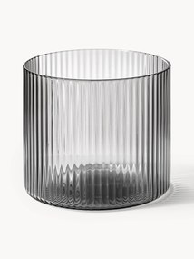 Mouth-Blown Tumblers Ripple with Groove Relief, Set of 4