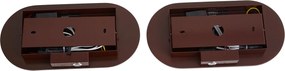 Conjunto de 2 Candeeiros de Parede Retro Castanho Incl. LED Regulável em 3 Passos e USB-C - Lila
