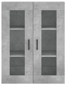 Armário alto 69,5x34x180 cm derivados de madeira cinza cimento
