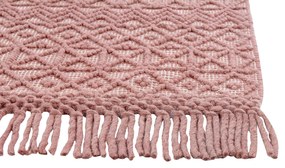Tapete em lã rosa 160 x 230 cm ALUCRA Beliani
